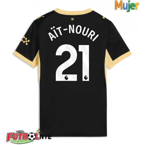 Camiseta Manchester City Rayan Ait-Nouri #21 Visitante Equipación para mujer 2026-27 manga corta